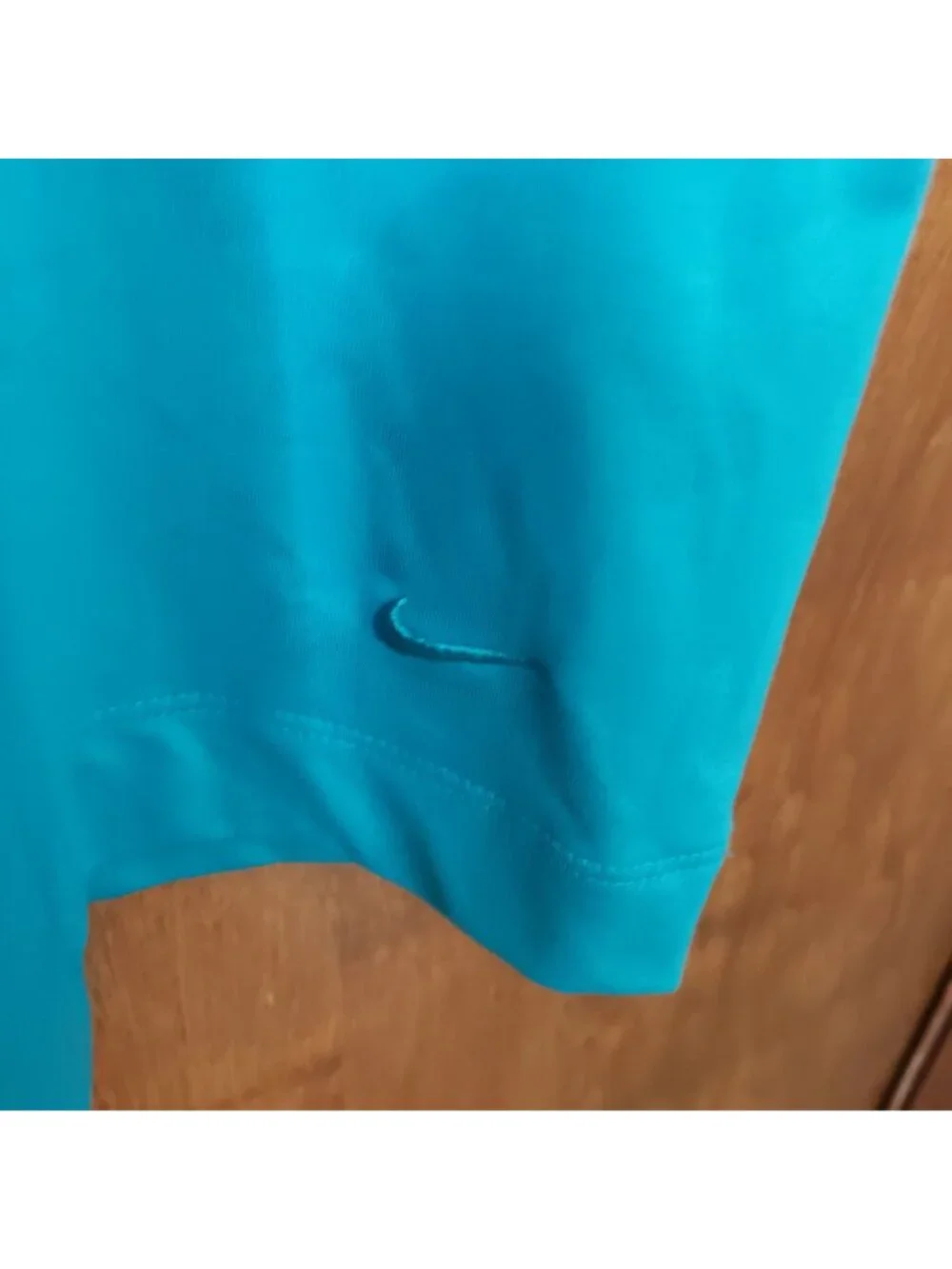 Nike Golf Womens Sleeveless Polo Shirt Turquoise Blue Dri-Fit Size Large